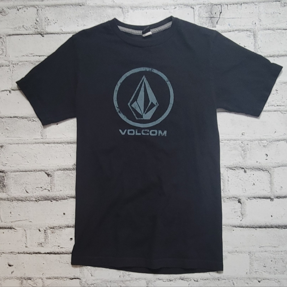 Volcom Logo Tee Black Graphic Skate Surf Shirt Men’s Small